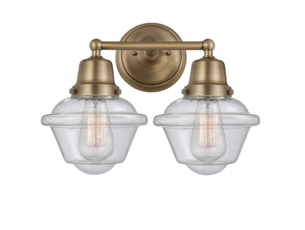 Oxford - 2 Light - 16 inch - Brushed Brass - Bath Vanity Light