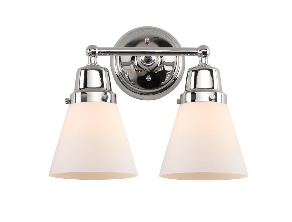 Cone - 2 Light - 14 inch - Polished Chrome - Bath Vanity Light