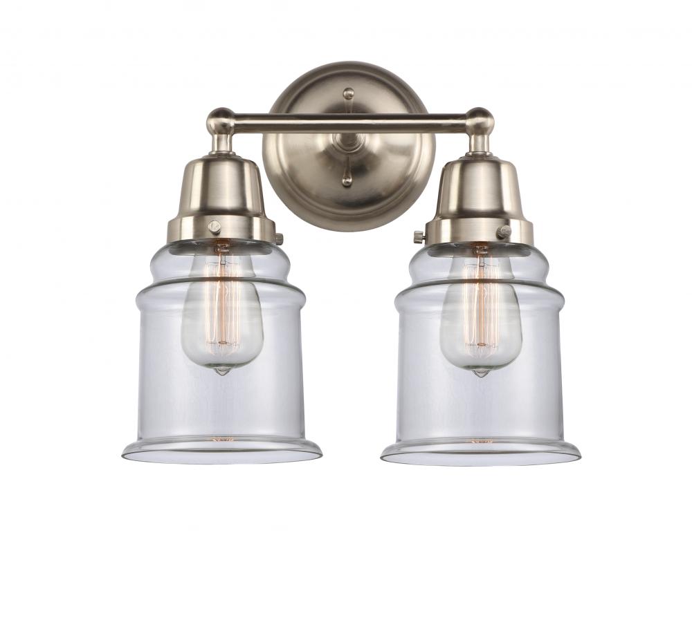 Canton - 2 Light - 14 inch - Brushed Satin Nickel - Bath Vanity Light