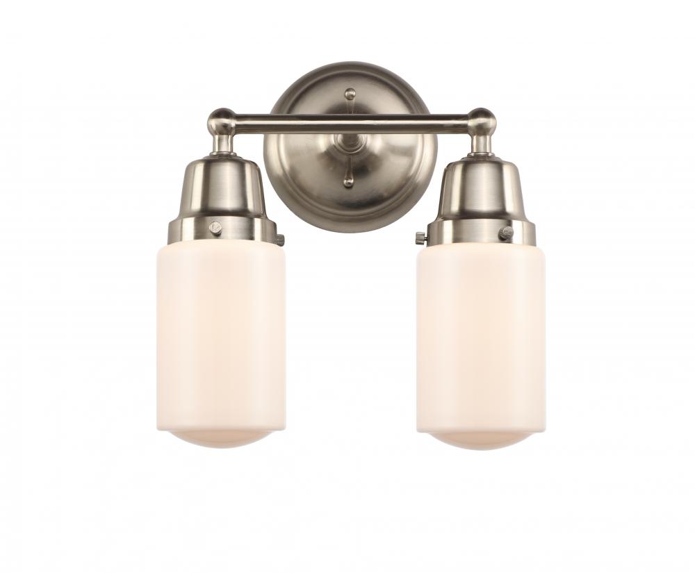 Dover - 2 Light - 13 inch - Brushed Satin Nickel - Bath Vanity Light