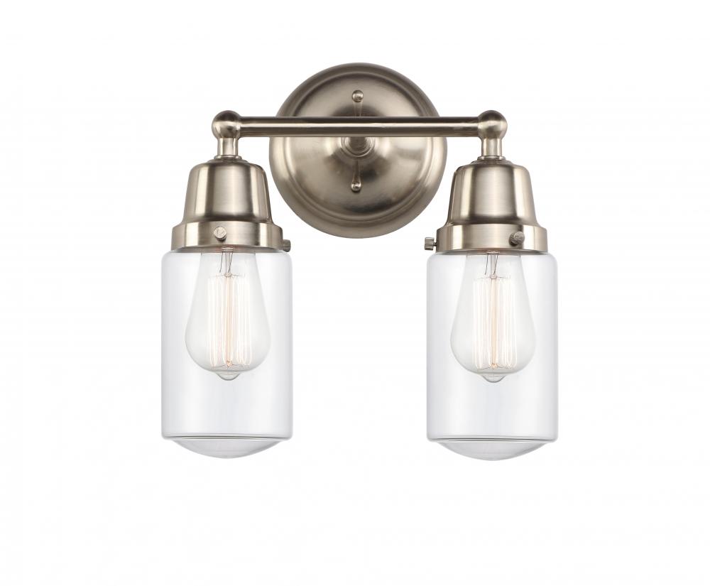 Dover - 2 Light - 13 inch - Brushed Satin Nickel - Bath Vanity Light