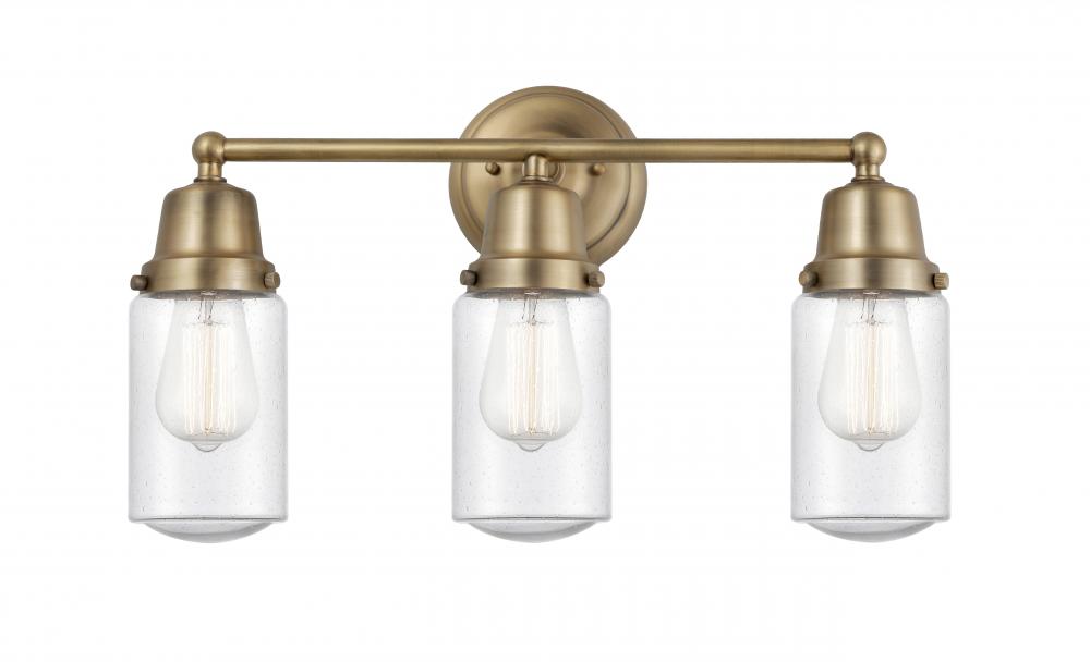 Dover - 3 Light - 21 inch - Brushed Brass - Bath Vanity Light