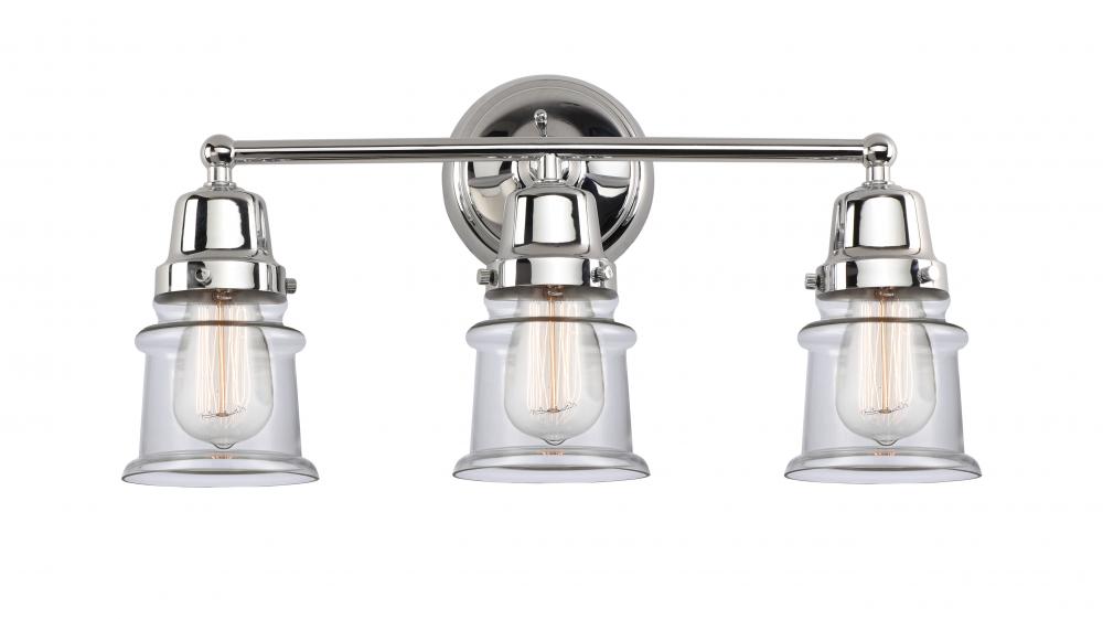 Small Canton 3 Light Bath Vanity Light