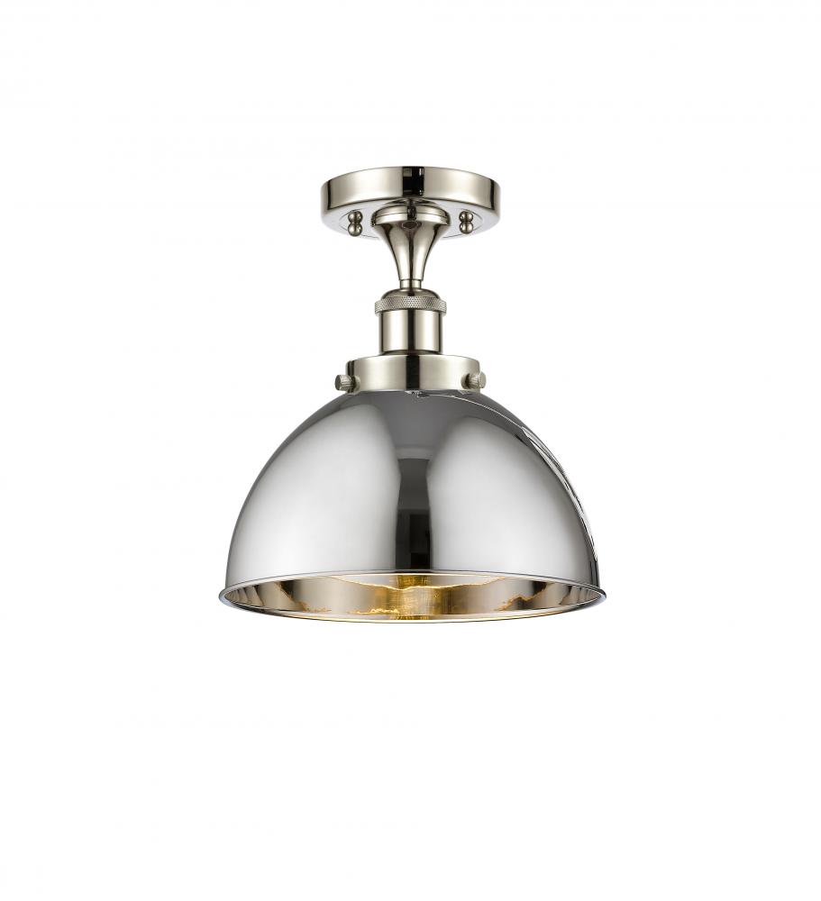 Derby - 1 Light - 10 inch - Polished Nickel - Semi-Flush Mount