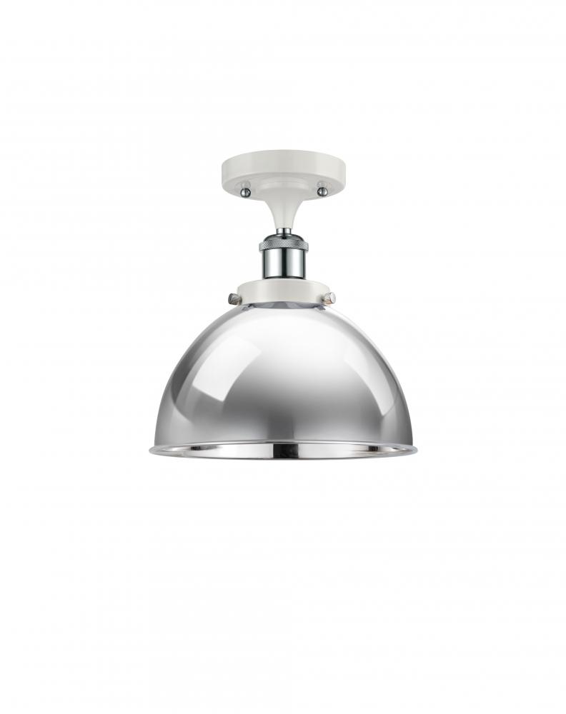 Derby - 1 Light - 10 inch - White Polished Chrome - Semi-Flush Mount