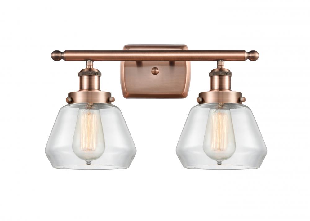 Fulton - 2 Light - 16 inch - Antique Copper - Bath Vanity Light