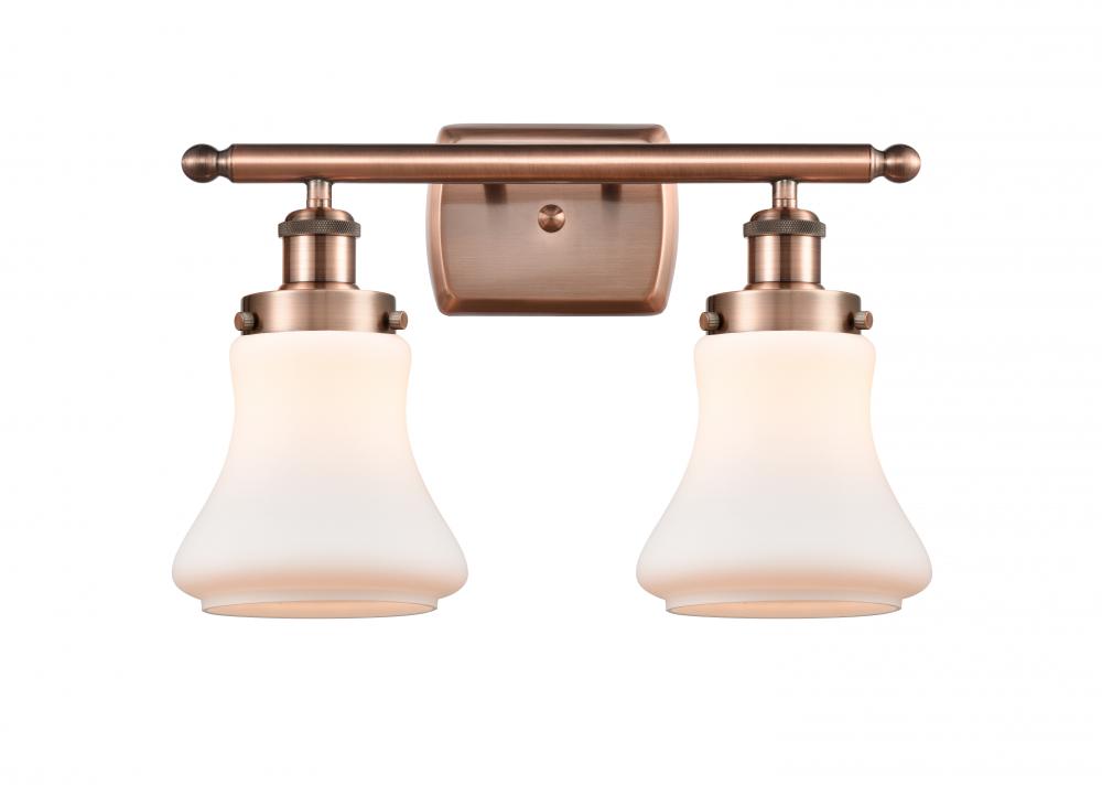 Bellmont - 2 Light - 16 inch - Antique Copper - Bath Vanity Light