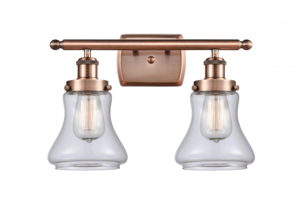 Bellmont - 2 Light - 16 inch - Antique Copper - Bath Vanity Light