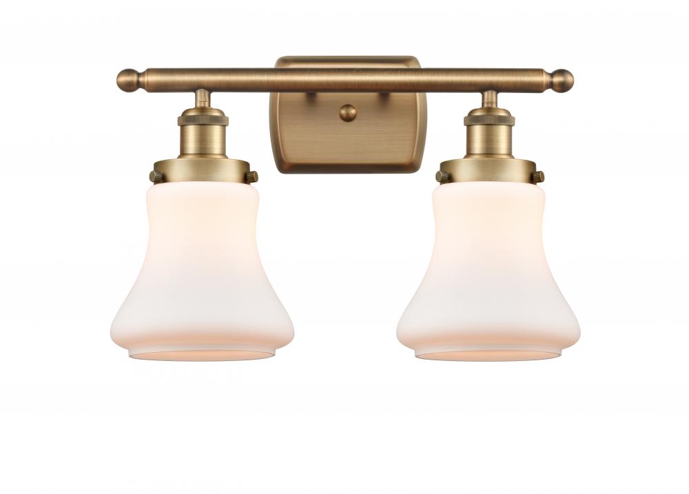 Bellmont - 2 Light - 16 inch - Brushed Brass - Bath Vanity Light