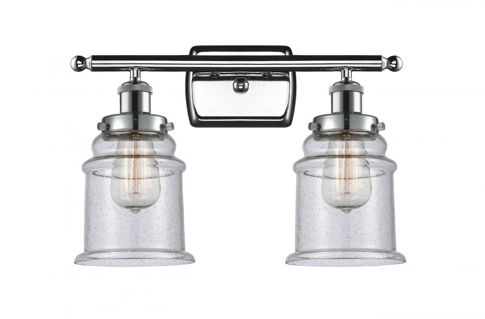 Canton - 2 Light - 16 inch - Polished Chrome - Bath Vanity Light