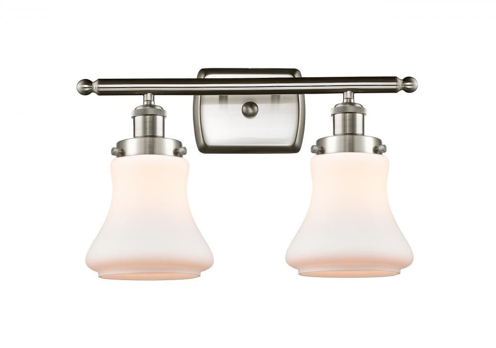 Bellmont - 2 Light - 16 inch - Brushed Satin Nickel - Bath Vanity Light