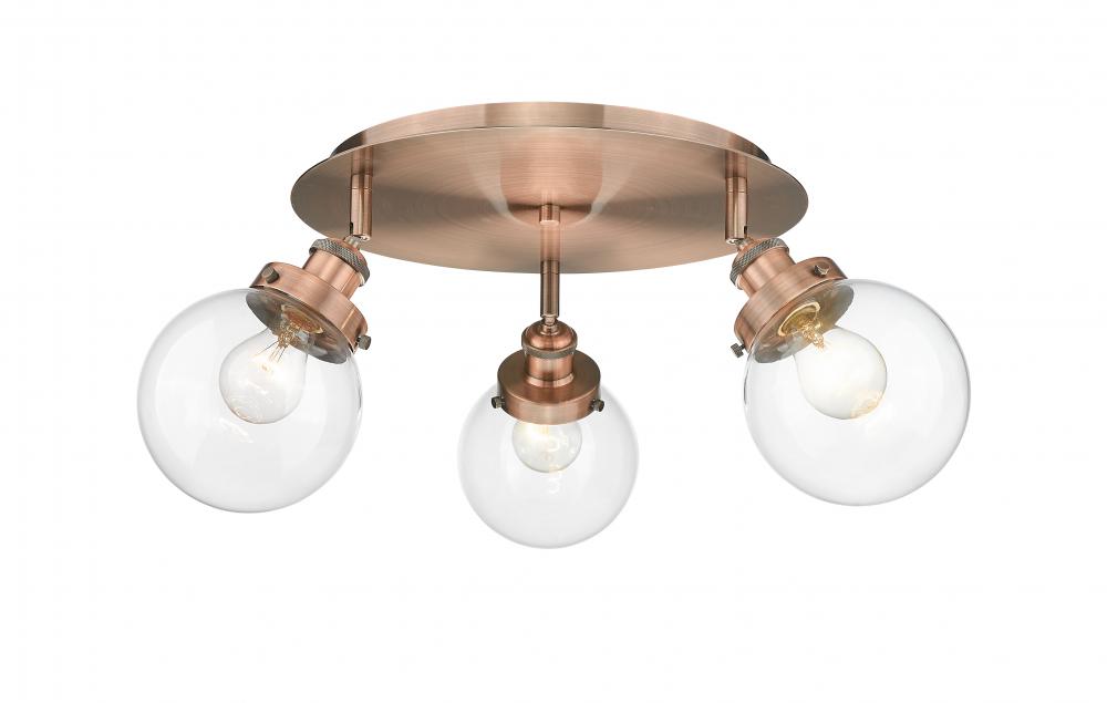 Beacon Antique Copper Flush Mount