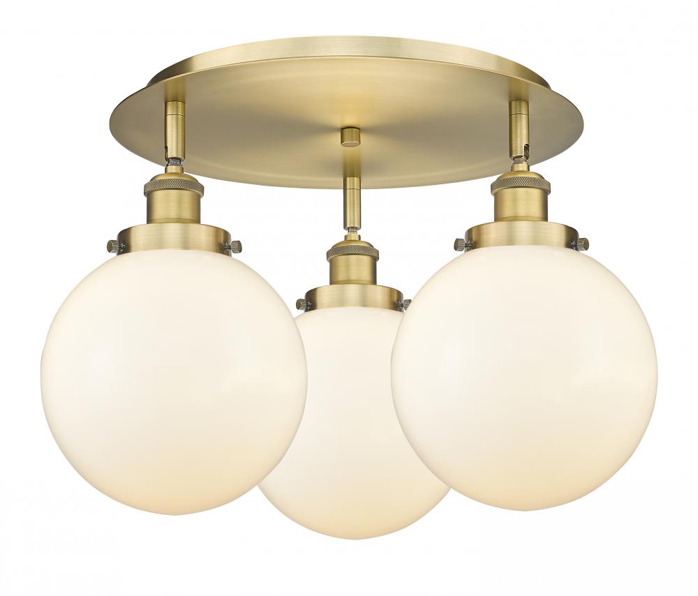 Beacon - 3 Light - 20 inch - Brushed Brass - Flush Mount