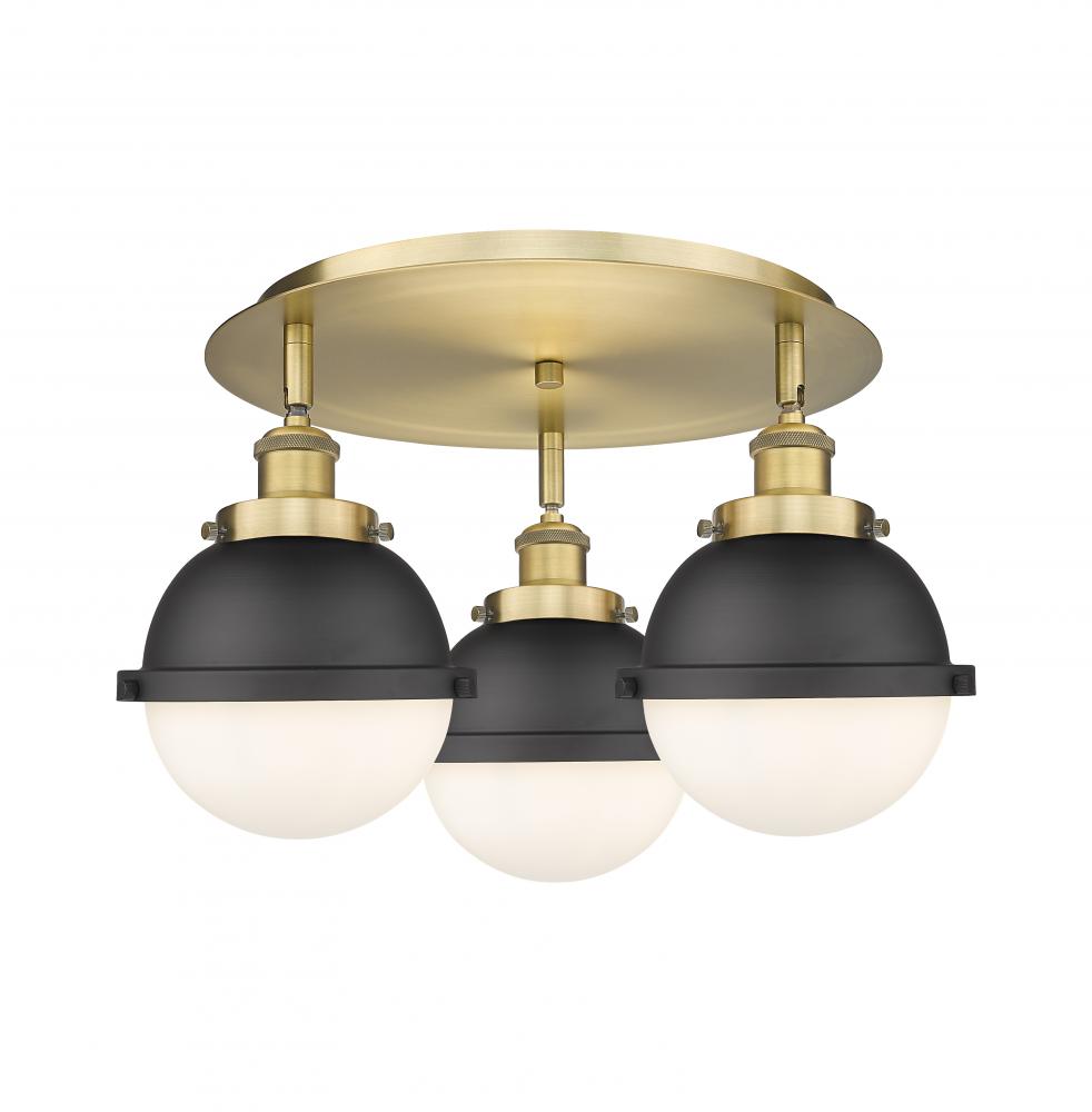 Ballston Urban - 3 Light - 19 inch - Brushed Brass - Flush Mount