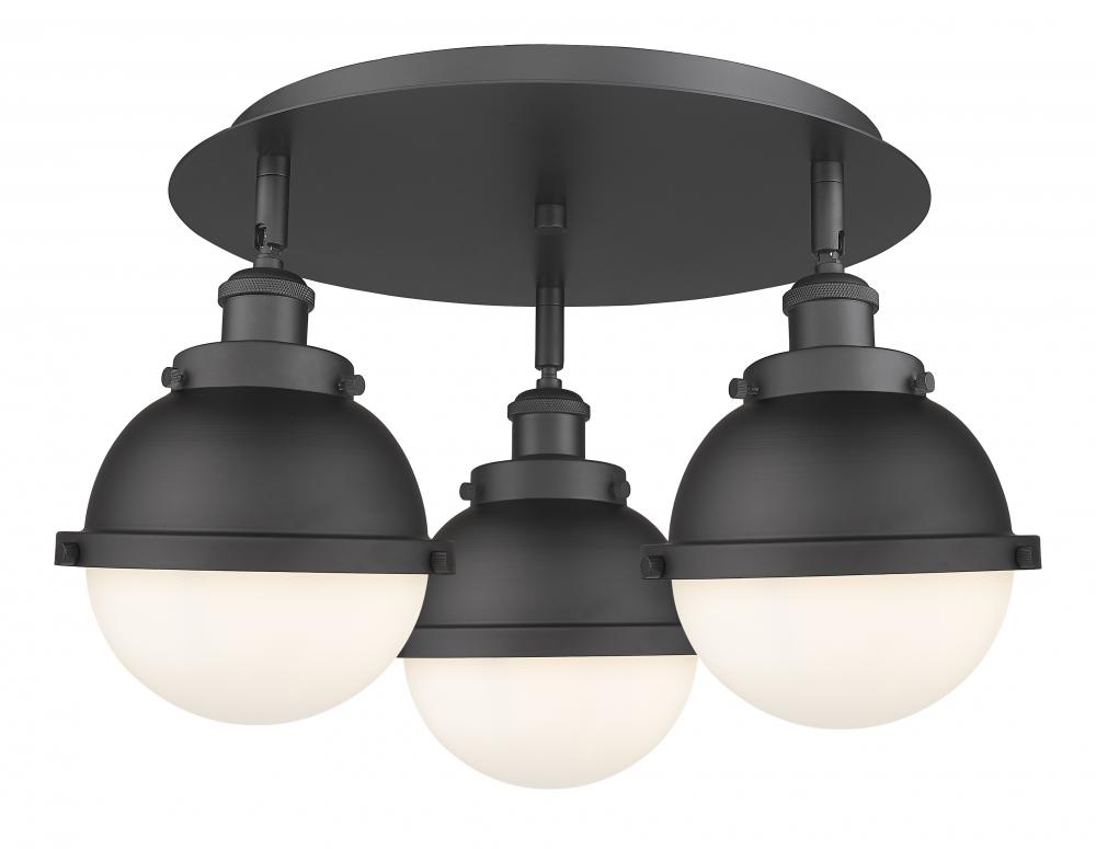 Ballston Urban - 3 Light - 19 inch - Matte Black - Flush Mount