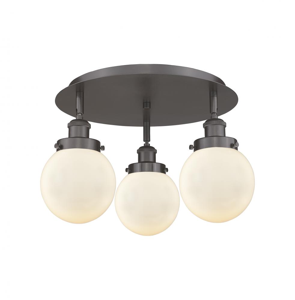 Beacon - 3 Light - 18 inch - Oil Rubbed Bronze - Flush Mount