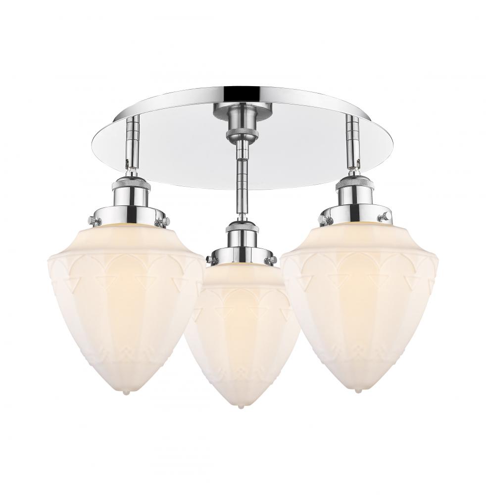 Bullet - 3 Light - 18 inch - Polished Chrome - Flush Mount