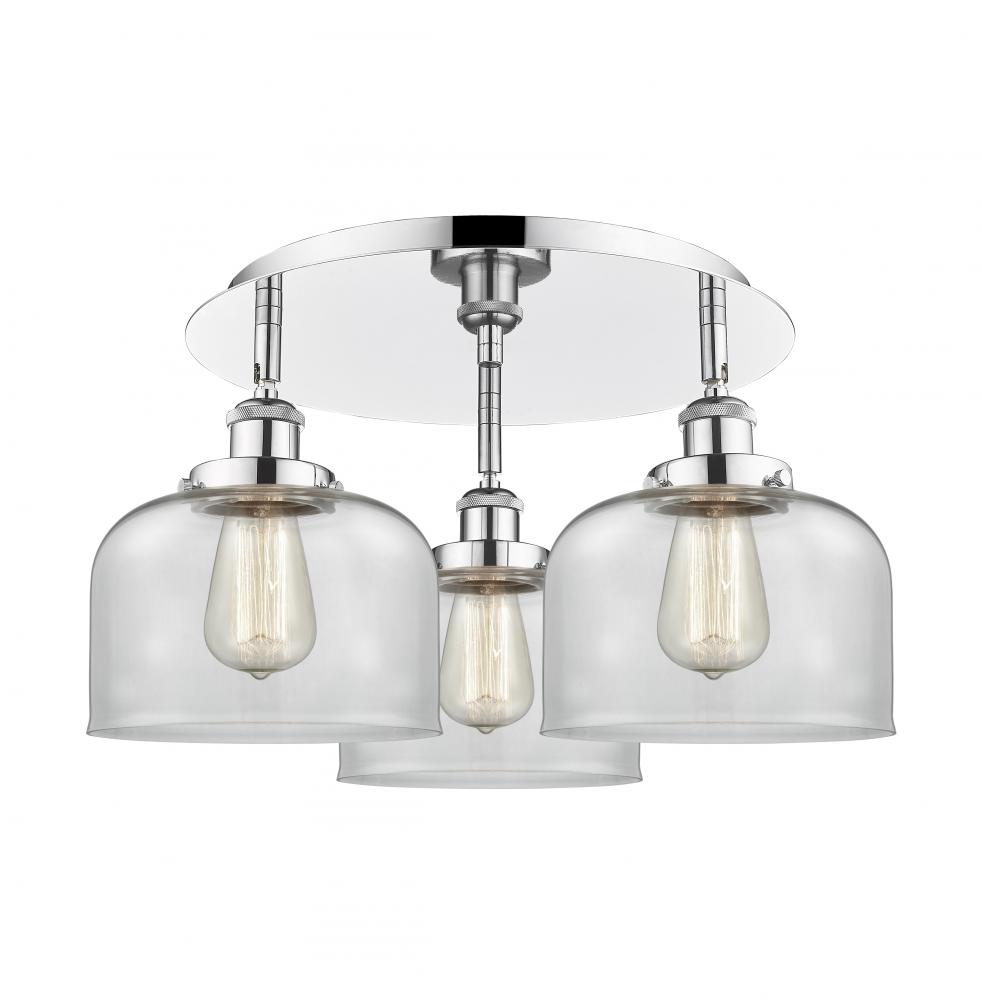 Cone - 3 Light - 20 inch - Polished Chrome - Flush Mount