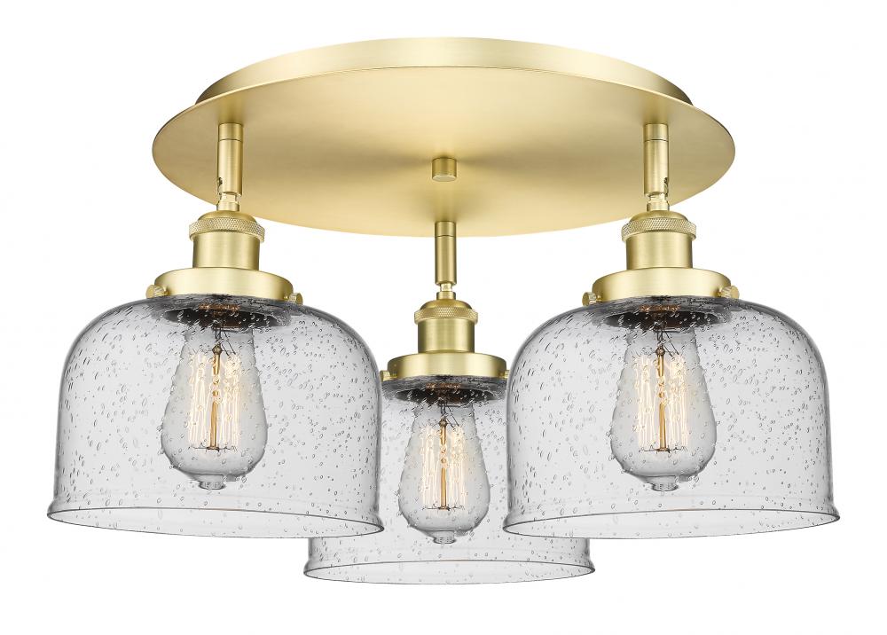 Cone - 3 Light - 20 inch - Satin Gold - Flush Mount