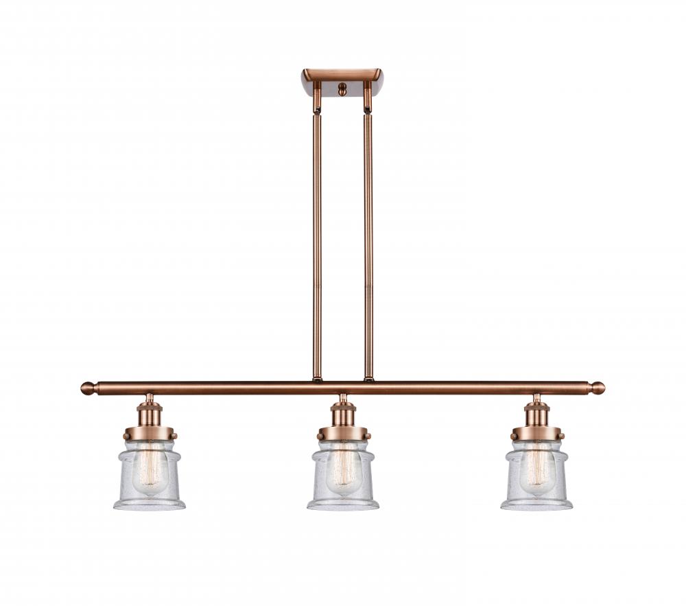 Canton - 3 Light - 36 inch - Antique Copper - Stem Hung - Island Light