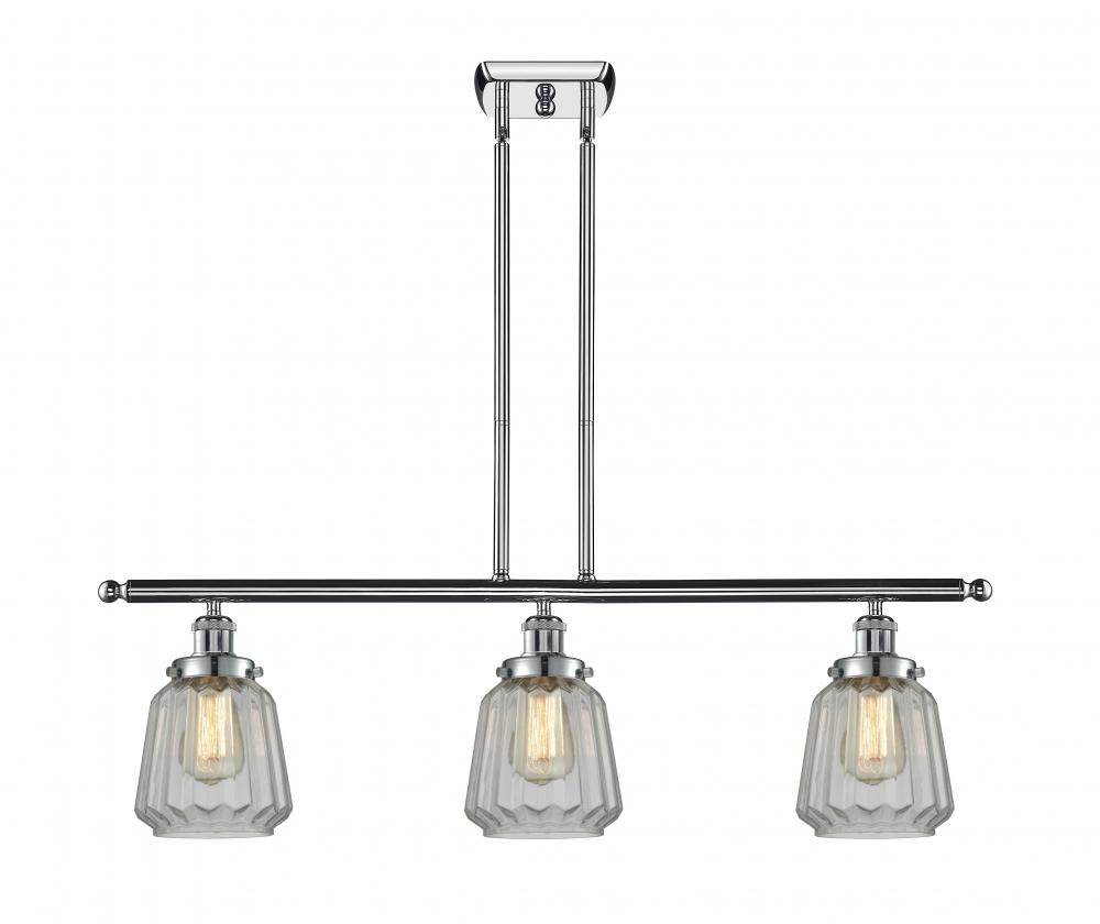 Chatham - 3 Light - 36 inch - Polished Chrome - Stem Hung - Island Light