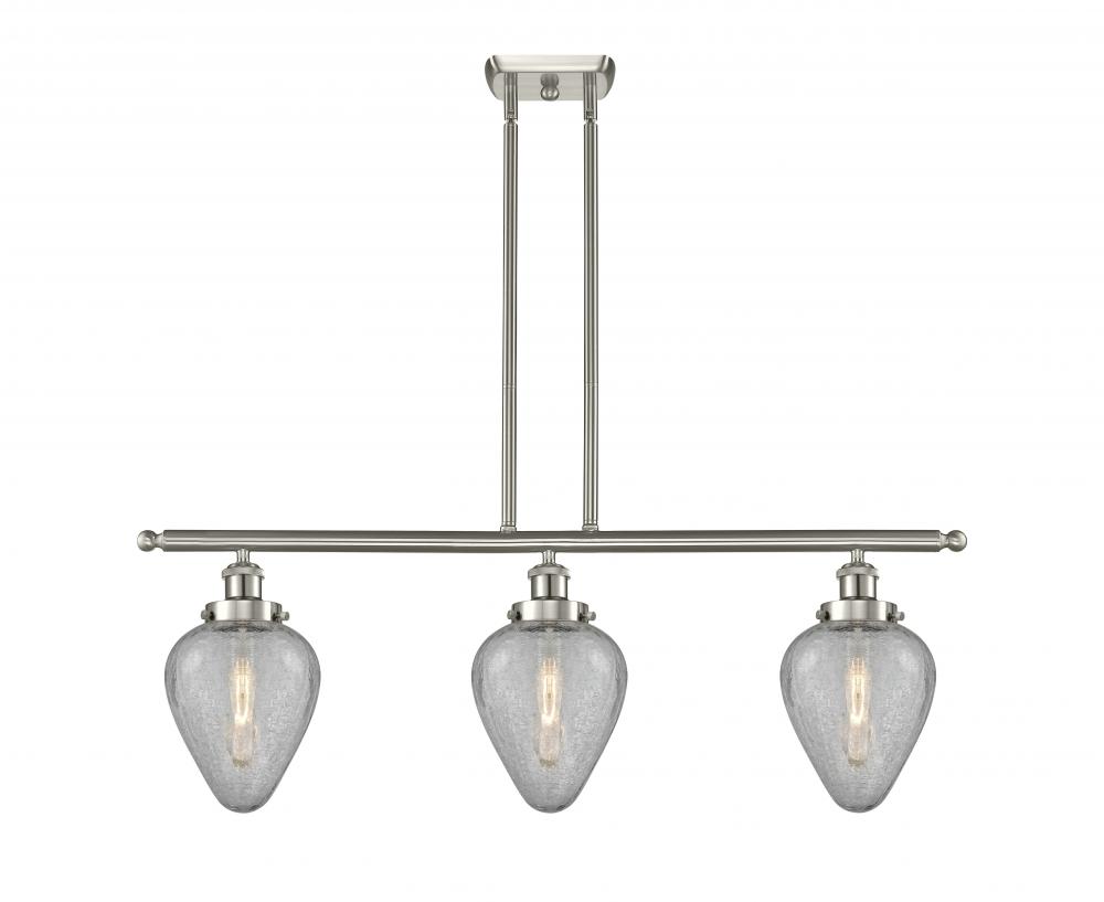 Geneseo - 3 Light - 36 inch - Brushed Satin Nickel - Stem Hung - Island Light