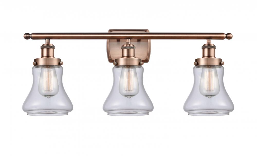 Bellmont - 3 Light - 26 inch - Antique Copper - Bath Vanity Light