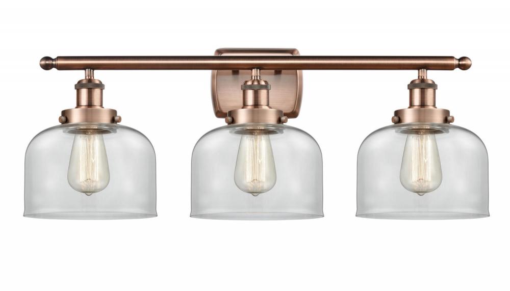 Large Bell 3 Light Bath Vanity Light