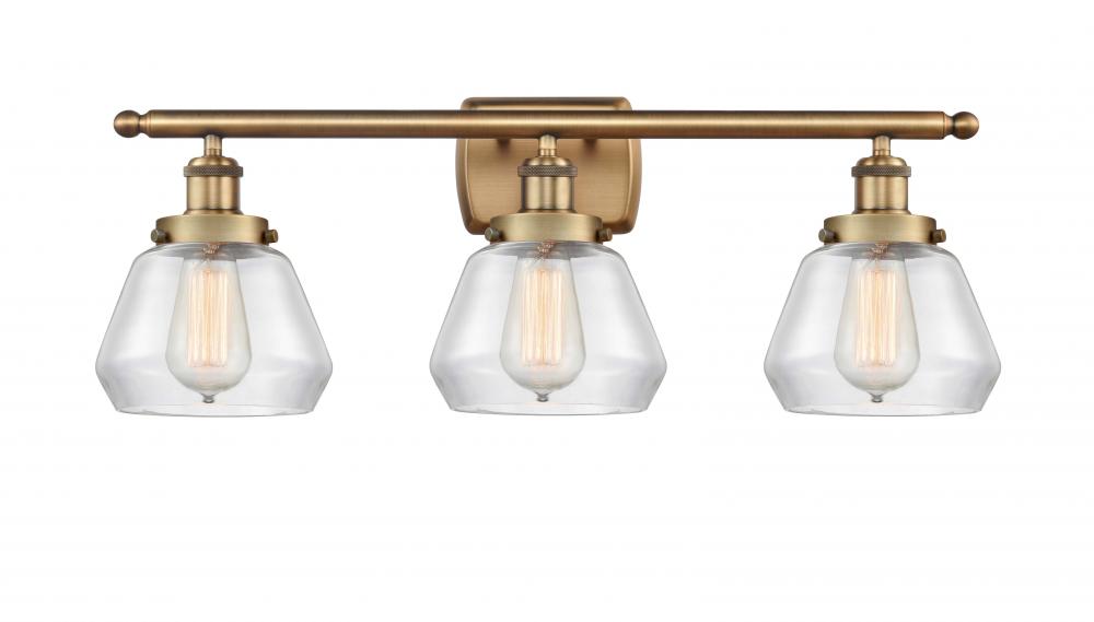 Fulton - 3 Light - 26 inch - Brushed Brass - Bath Vanity Light