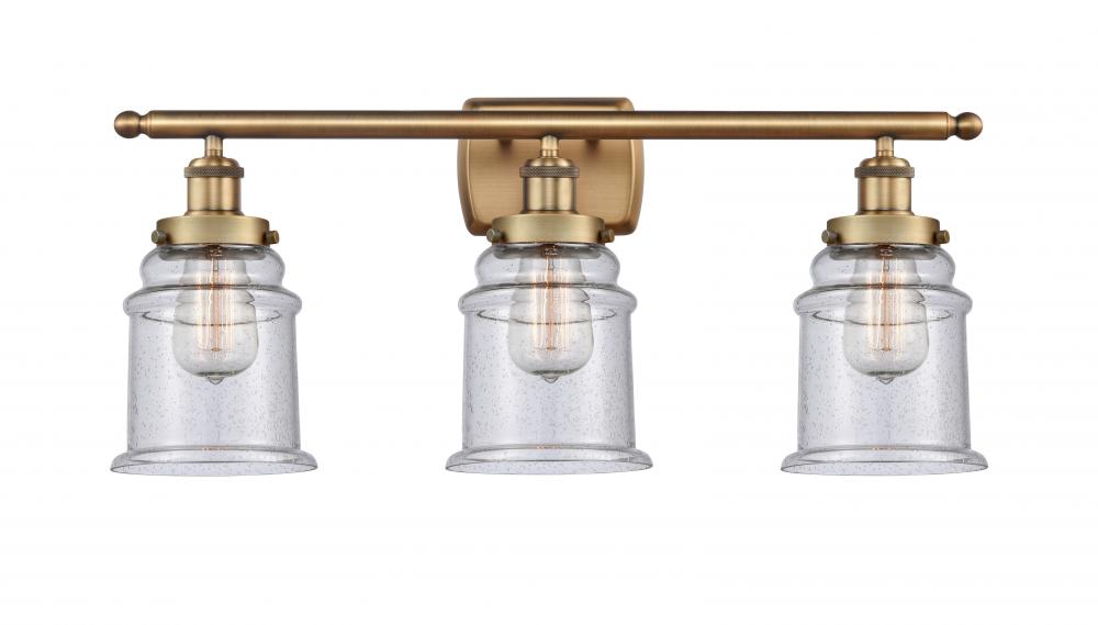 Canton - 3 Light - 26 inch - Brushed Brass - Bath Vanity Light