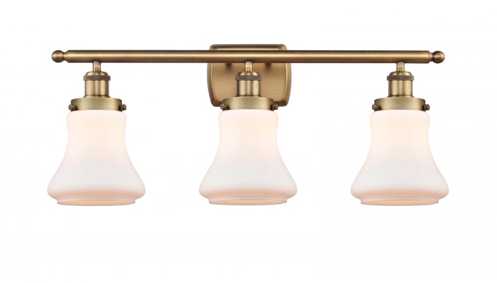 Bellmont - 3 Light - 26 inch - Brushed Brass - Bath Vanity Light