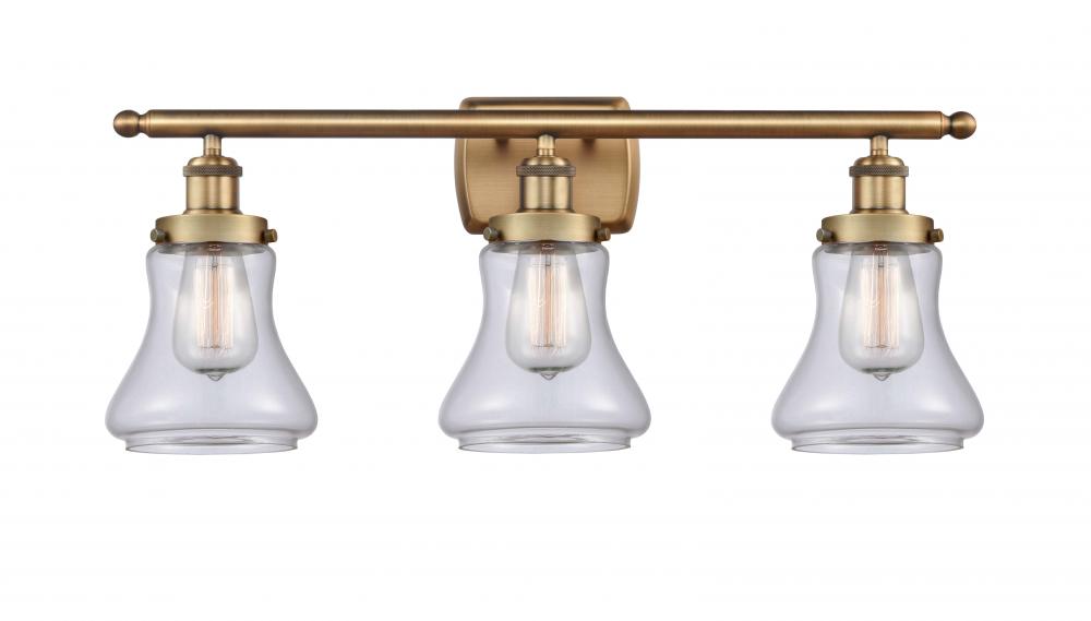 Bellmont - 3 Light - 26 inch - Brushed Brass - Bath Vanity Light