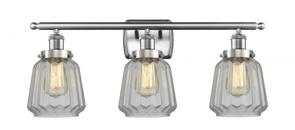 Chatham - 3 Light - 26 inch - Brushed Satin Nickel - Bath Vanity Light