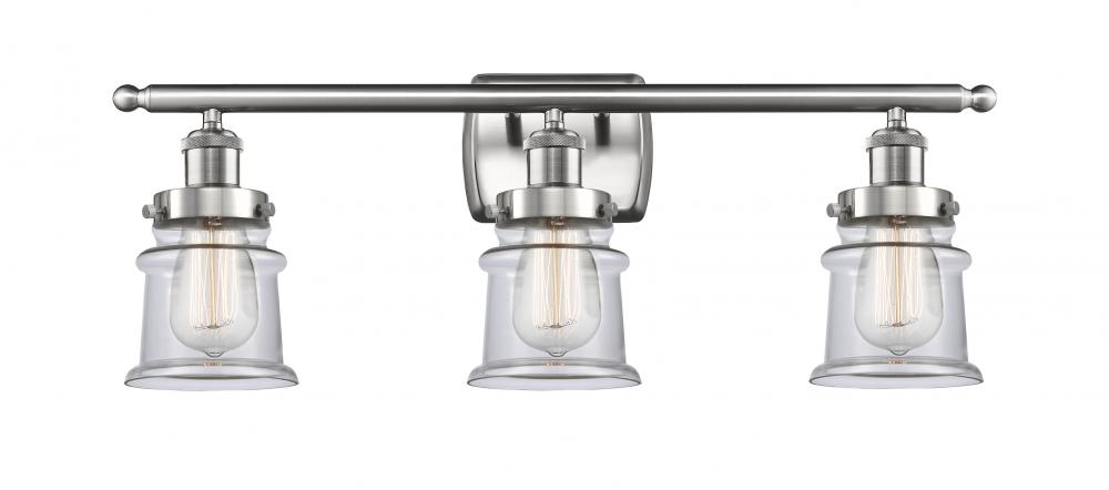 Canton - 3 Light - 26 inch - Brushed Satin Nickel - Bath Vanity Light