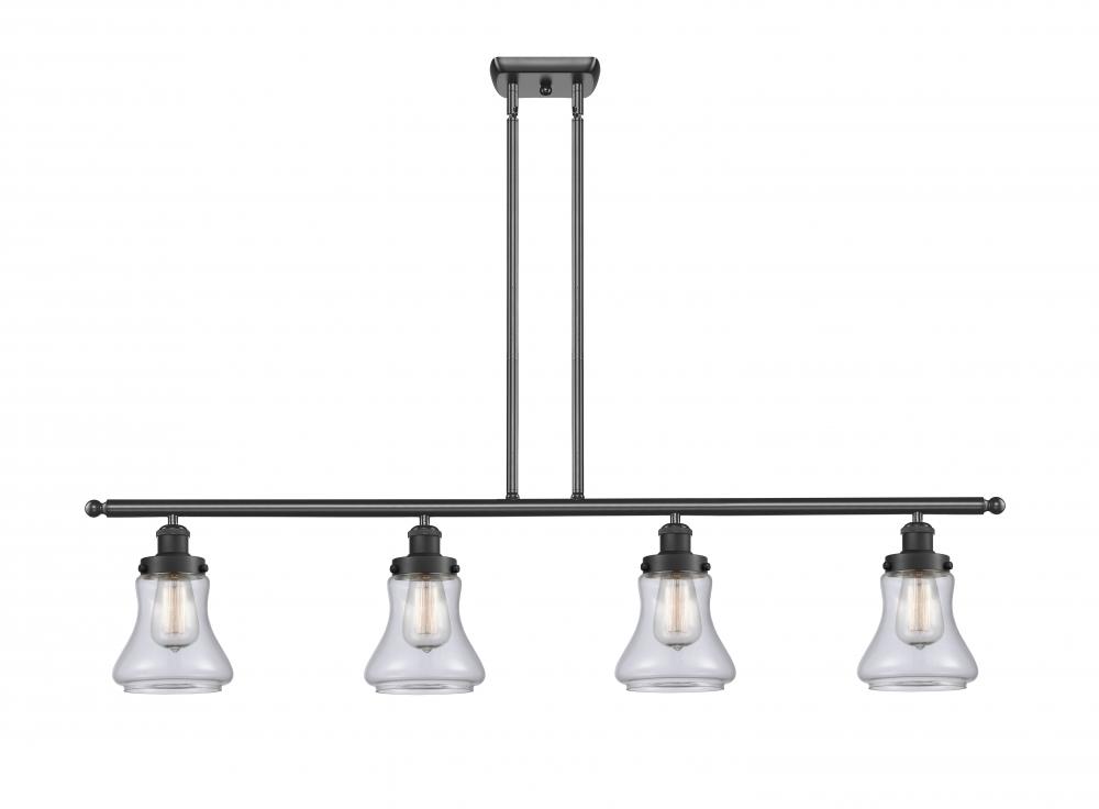 Bellmont - 4 Light - 48 inch - Matte Black - Stem Hung - Island Light