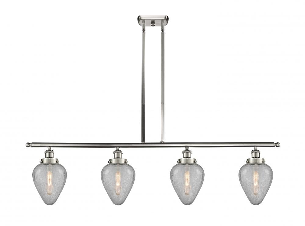 Geneseo - 4 Light - 48 inch - Brushed Satin Nickel - Stem Hung - Island Light