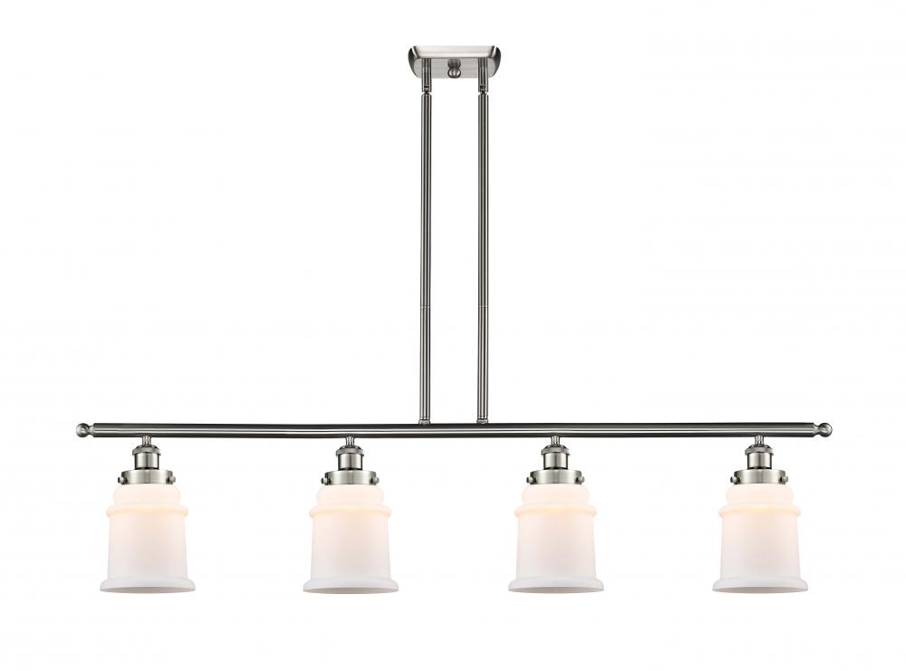 Canton - 4 Light - 48 inch - Brushed Satin Nickel - Stem Hung - Island Light