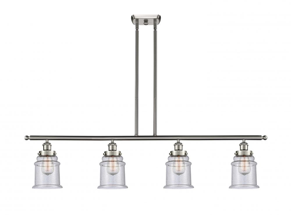 Canton - 4 Light - 48 inch - Brushed Satin Nickel - Stem Hung - Island Light