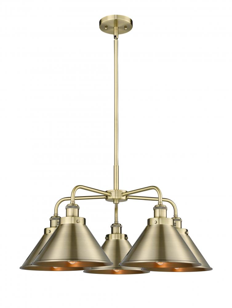 Ballston Urban - 5 Light - 27 inch - Antique Brass - Chandelier