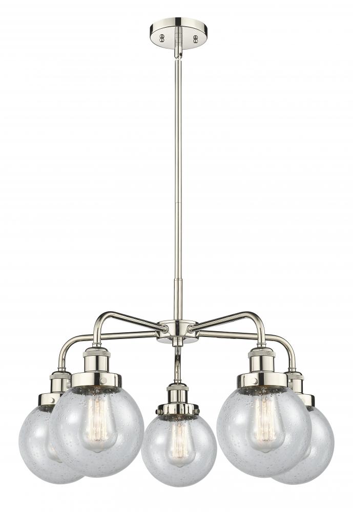 Beacon - 5 Light - 25 inch - Polished Nickel - Chandelier