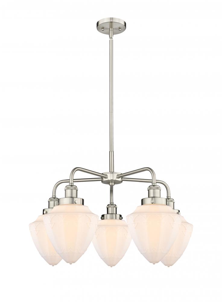 Bullet - 5 Light - 24 inch - Satin Nickel - Chandelier