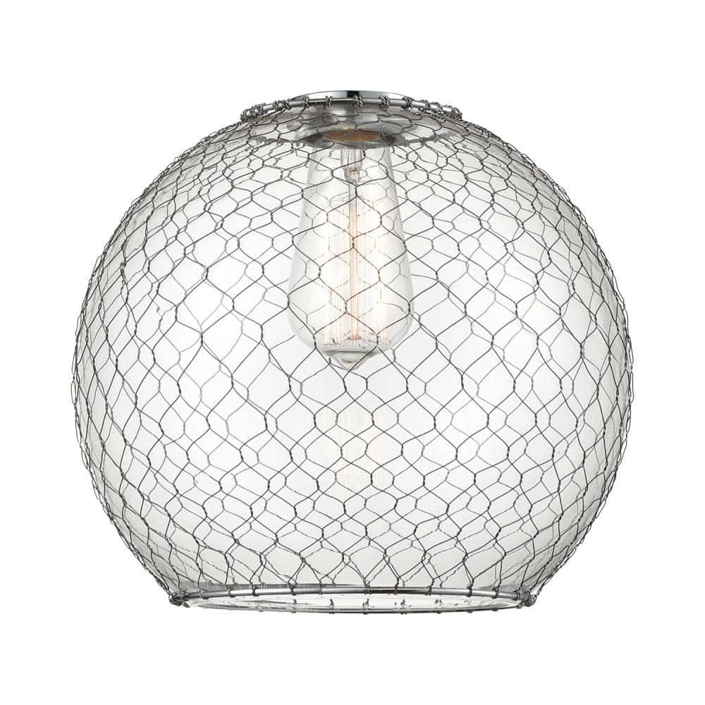 Large Farmhouse Chicken Wire Glass