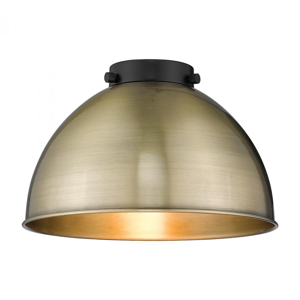 Derby Light 10 inch Antique Brass Metal Shade