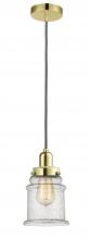 Innovations Lighting 100GD-10GY-0H-GD-G184 - Whitney - 1 Light - 8 inch - Gold - Cord hung - Mini Pendant