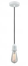 Innovations Lighting 100W-10BK-0W - Whitney - 1 Light - 2 inch - White - Cord hung - Mini Pendant