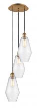 Innovations Lighting 113B-3P-BB-G654-7 - Cindyrella - 3 Light - 14 inch - Brushed Brass - Cord Hung - Multi Pendant