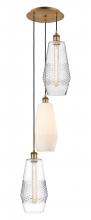 Innovations Lighting 113B-3P-BB-G680-MU - Windham - 3 Light - 14 inch - Brushed Brass - Cord hung - Multi Pendant