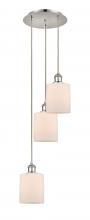  113B-3P-PN-G111 - Cobbleskill - 3 Light - 12 inch - Polished Nickel - Cord Hung - Multi Pendant