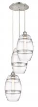 Innovations Lighting 113B-3P-PN-G557-8CL - Vaz - 3 Light - 15 inch - Polished Nickel - Cord hung - Multi Pendant