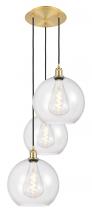 Innovations Lighting 113B-3P-SG-G122-12 - Athens - 3 Light - 18 inch - Satin Gold - Cord Hung - Multi Pendant